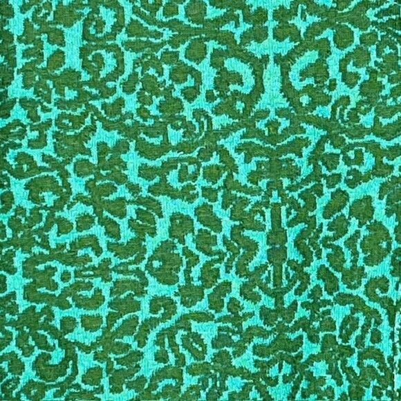 KAVU Lopez Jacquard Button Up High Neck Pullover Sweater - Green/Black - S - Picture 6 of 9